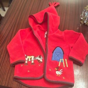 Hanna Andersson size 90 horse red jacket